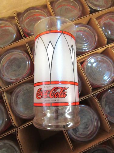 case of Coca-Cola glassware