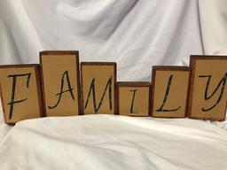 Double-Sided Sayings Blocks- Family