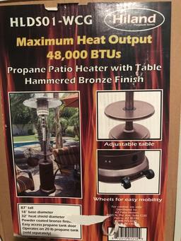 Propane Patio Heater with Table- Hammered Bronze Finish