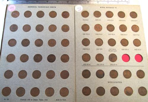 lot of 58 pennies, 1930's thru 1960's