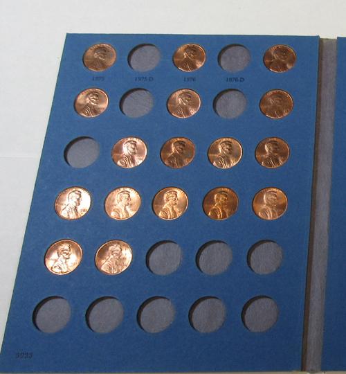 Lincoln penny books, 1959-1998 (84 coins) & 1975- (17 coins)