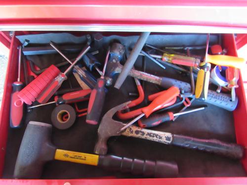 ITB tool box filled with assorted tools