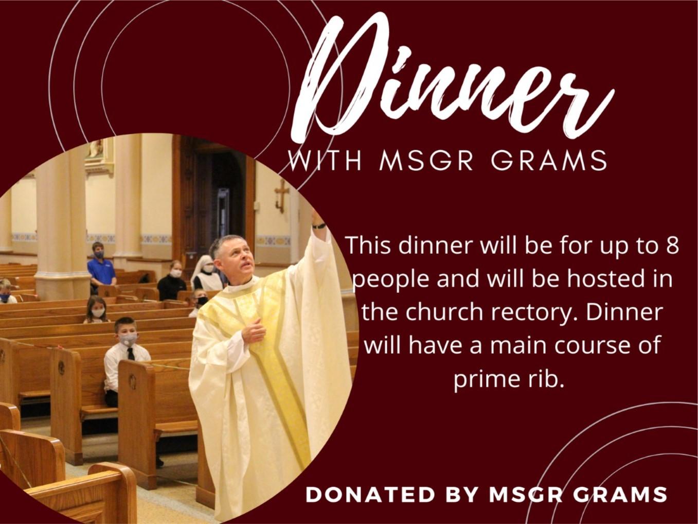 Dinner with Msgr Grams