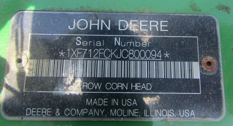 JD 712FC folding corn head