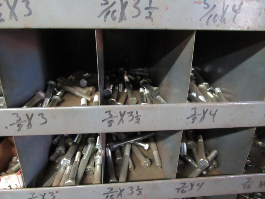 metal cubby with bolts