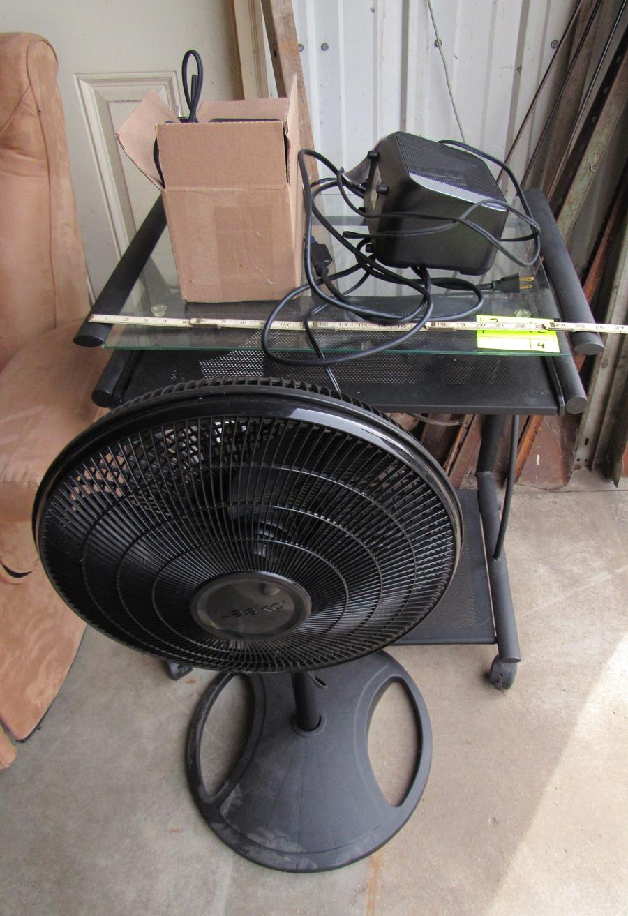 Fan, Heaters, Computer Desk