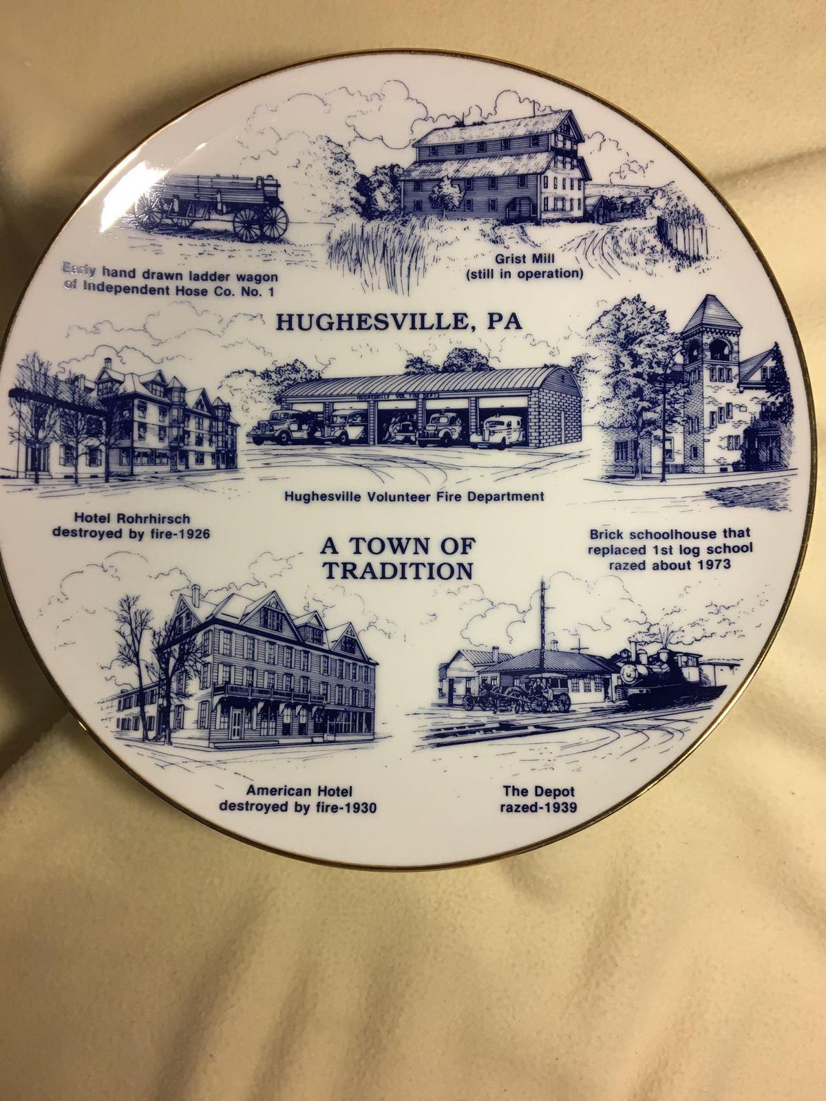 Hughesville, PA Commemorative Plate, 1982