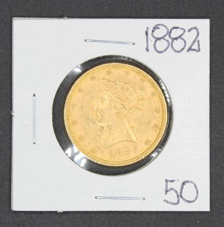 1882 $10 Liberty Head Eagle Gold Coin