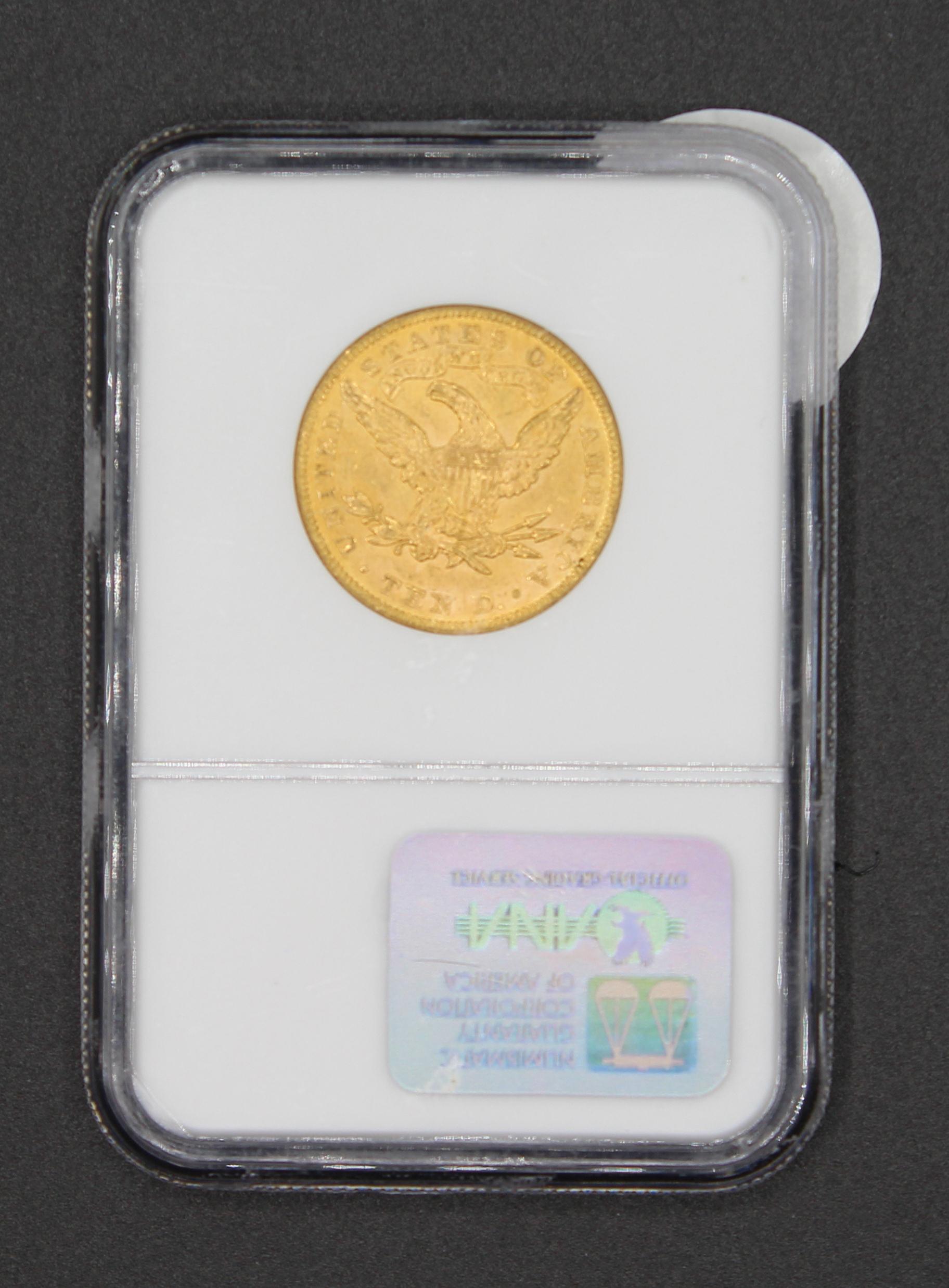 1894 $10 Liberty Head Eagle Gold Coin, NGC MS61