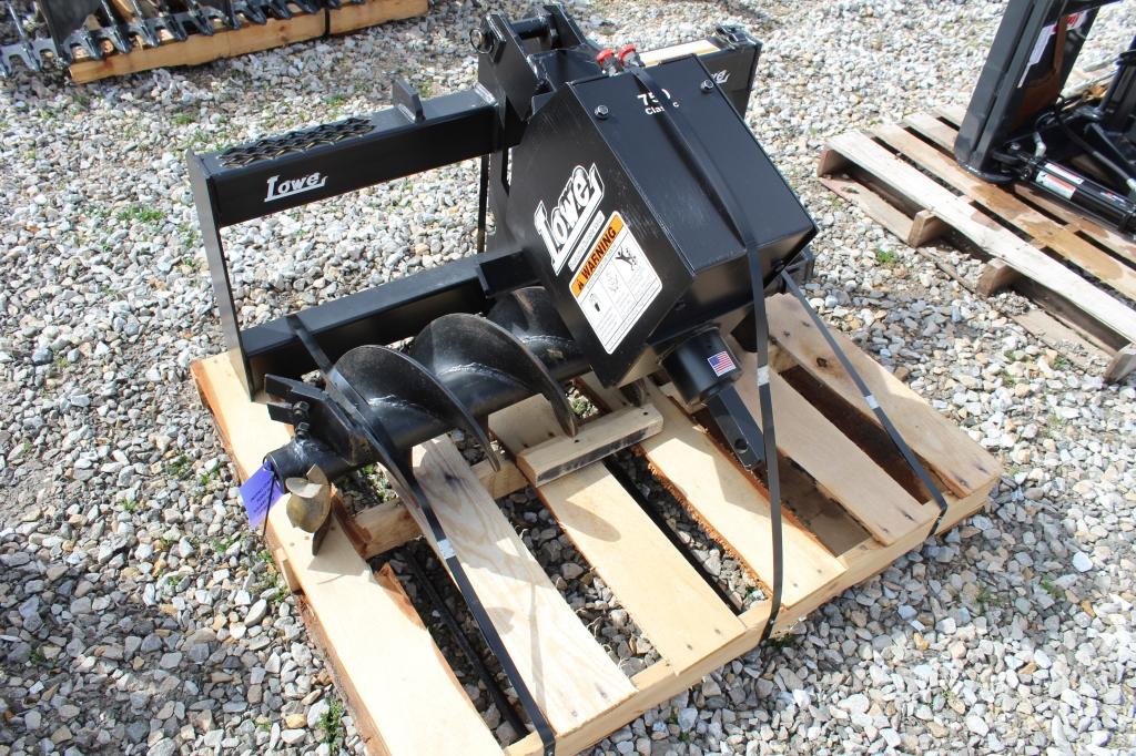 NEW - Lowe Hydraulic post hole auger 750 with bit