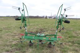 John Deere 756 4 basket hay tedder