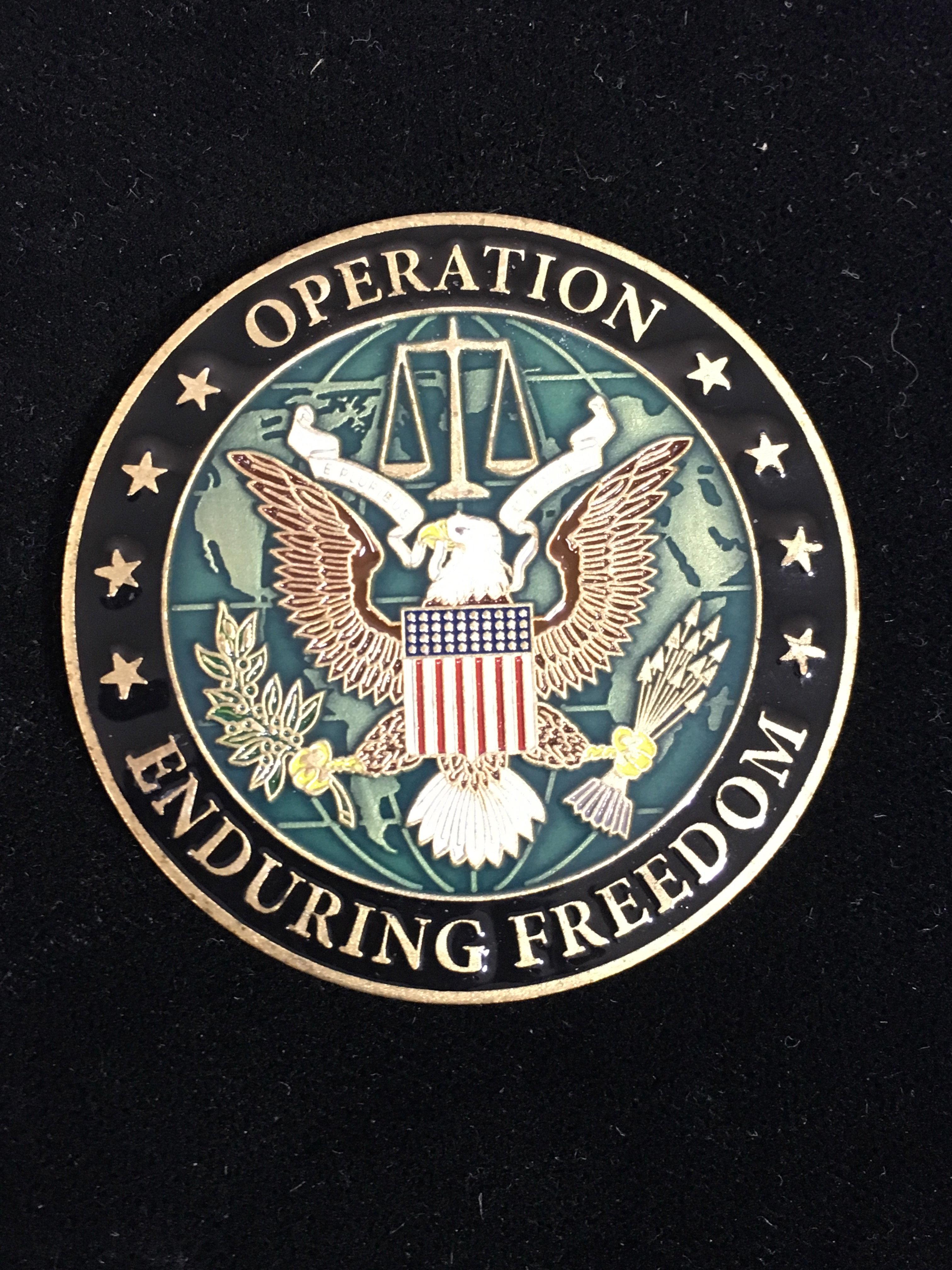 Operation Enduring Freedom September 11, 2001 Military Challenge Coin