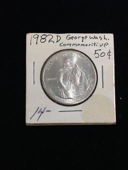 1982-D George Washington Commemorative USA Silver Half Dollar