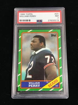 PSA Graded 1986 Topps William The Refrigerator Perry Bears Rookie Football Card