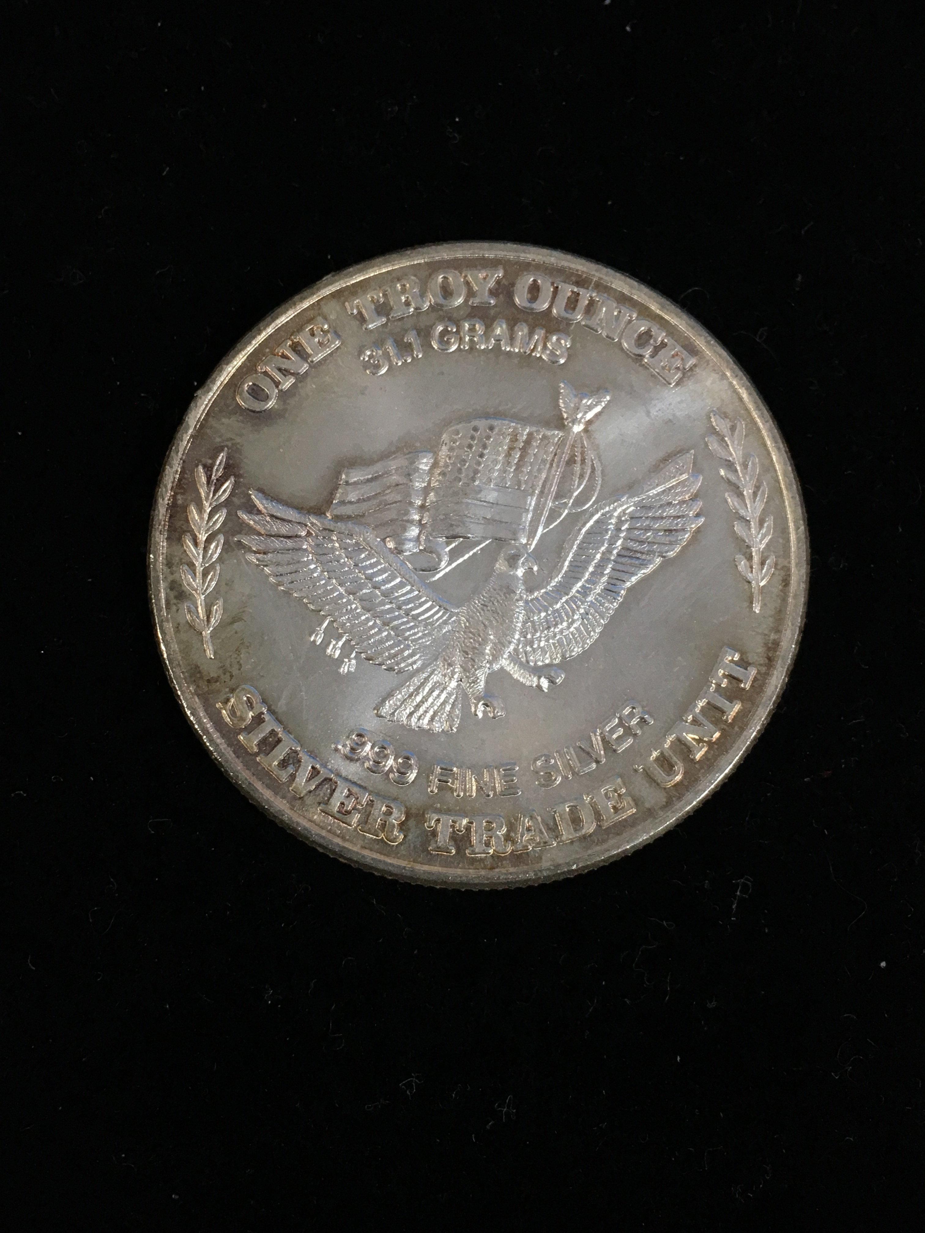 1 Troy Ounce .999 Fine Silver US Assay Office 1981 Minted from Reserve Silver Bullion Round Coin