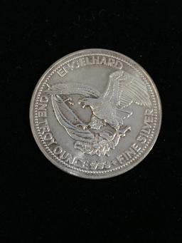 1 Troy Ounce .999 Fine Silver Engelhard The Great Prospector 1985 Silver Bullion Coin