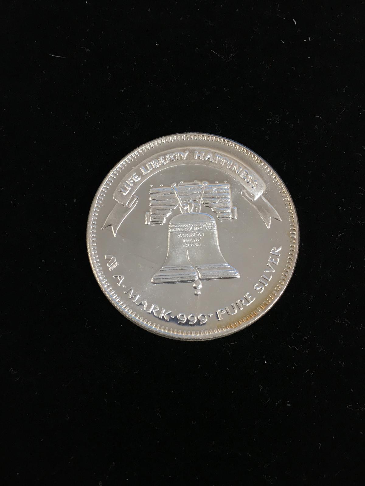 1 Troy Ounce .999 Fine Silver 1983 Liberty Silver Bullion Round Coin
