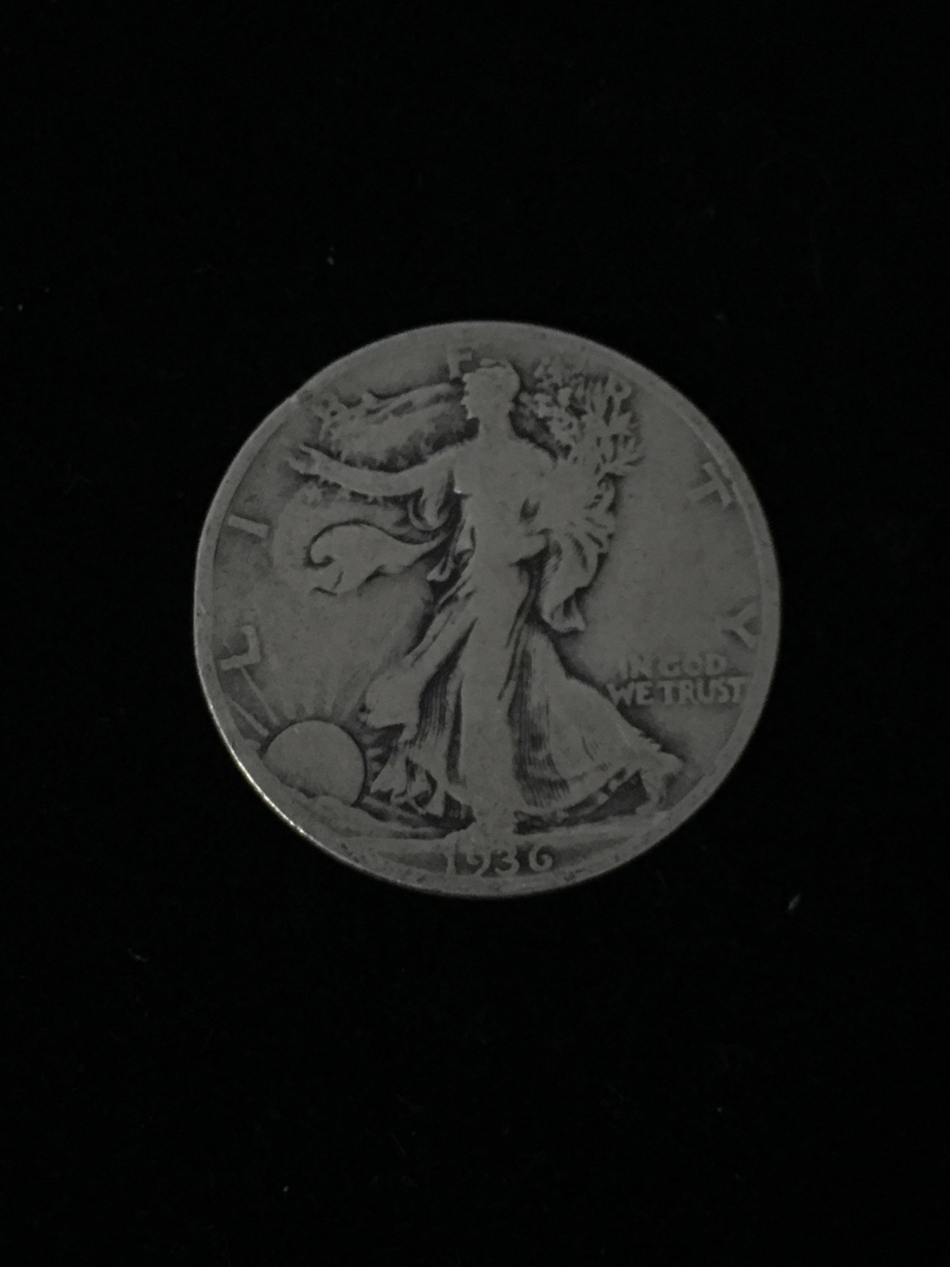 1936 United States Walking Liberty Half Dollar - 90% Silver Coin