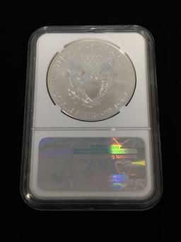 NGC 2014 W Eagle .999 Fine Silver American Silver Eagle Coin - MS 70 Graded