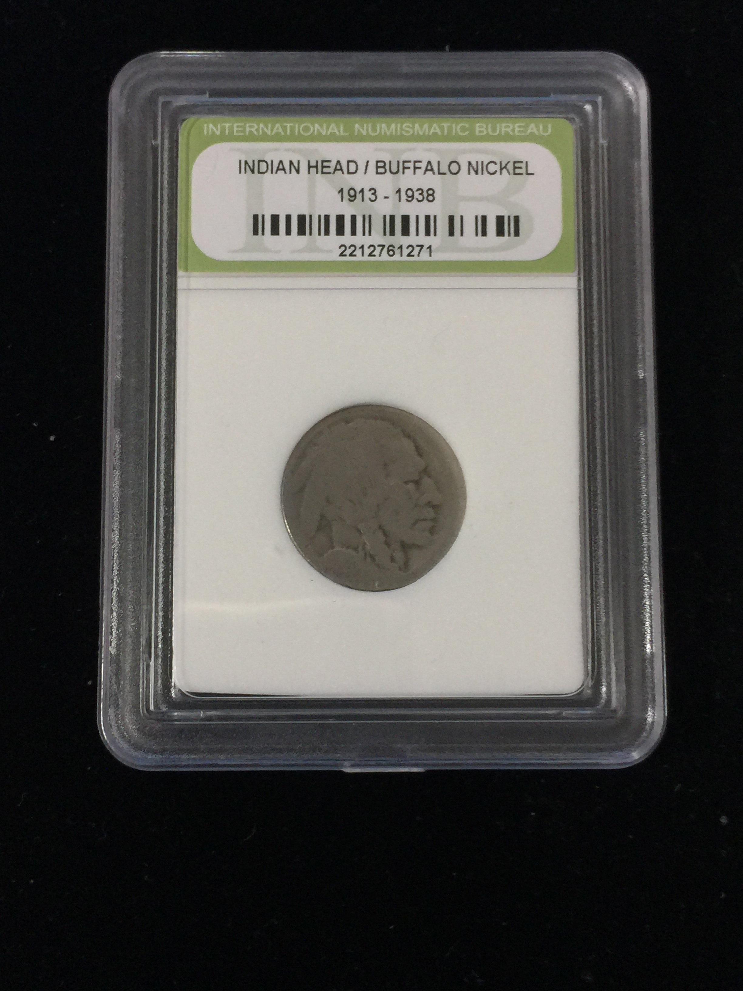 INB Slabbed Undated United States Buffalo Nickel Coin