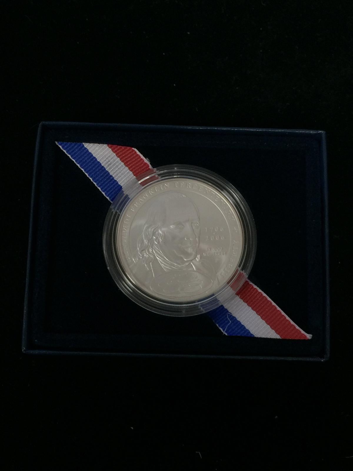 United States Mint 2006 Benjamin Franklin 90% Silver Dollar Commemorative Coin