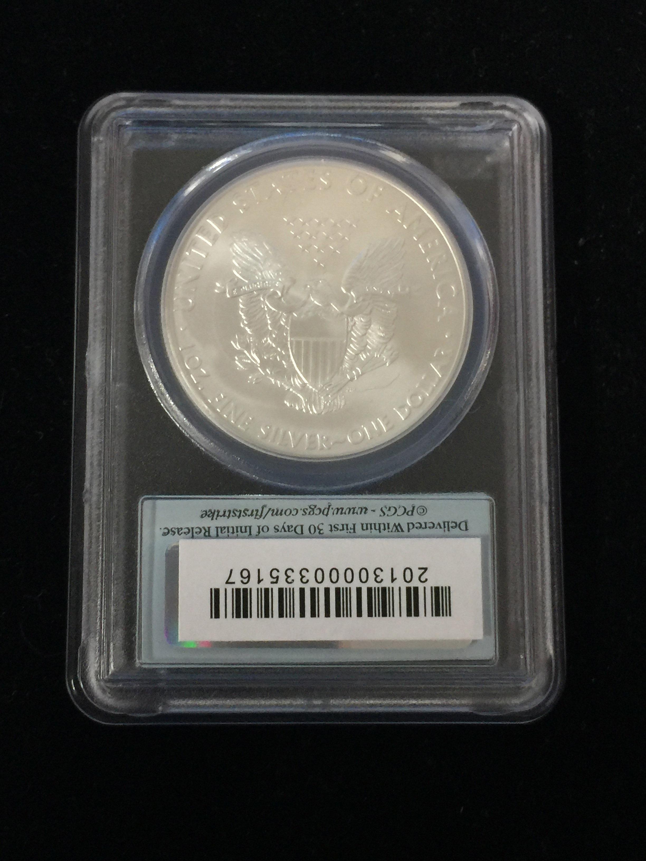 First Strike 2013 United States 1 Ounce .999 Fine Silver American Eagle PCGS MS69