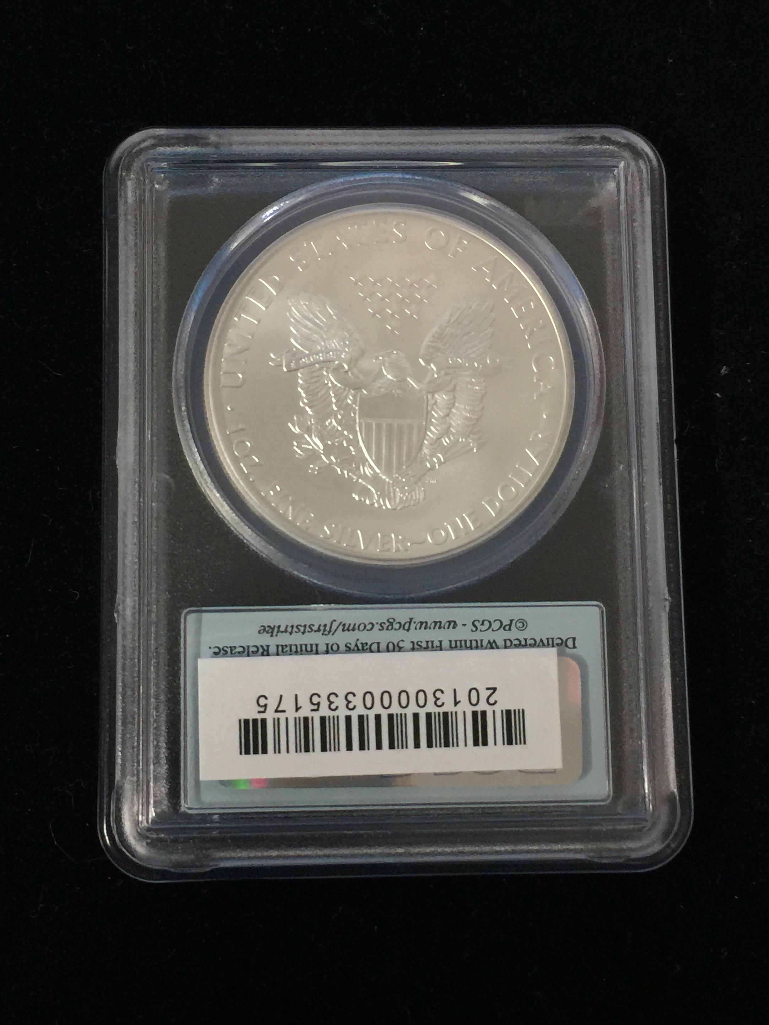 First Strike 2013 United States 1 Ounce .999 Fine Silver American Eagle PCGS MS69