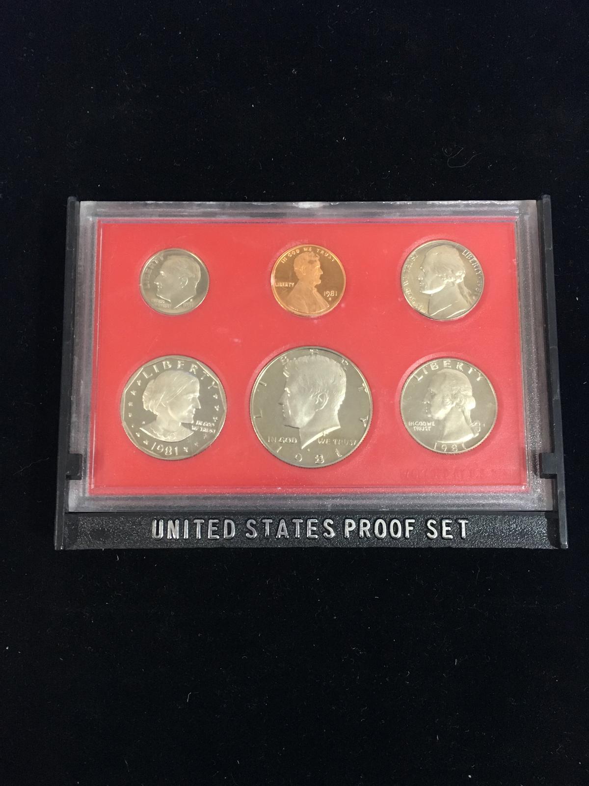 1981 United States Mint Proof Set - 6 Coin Set