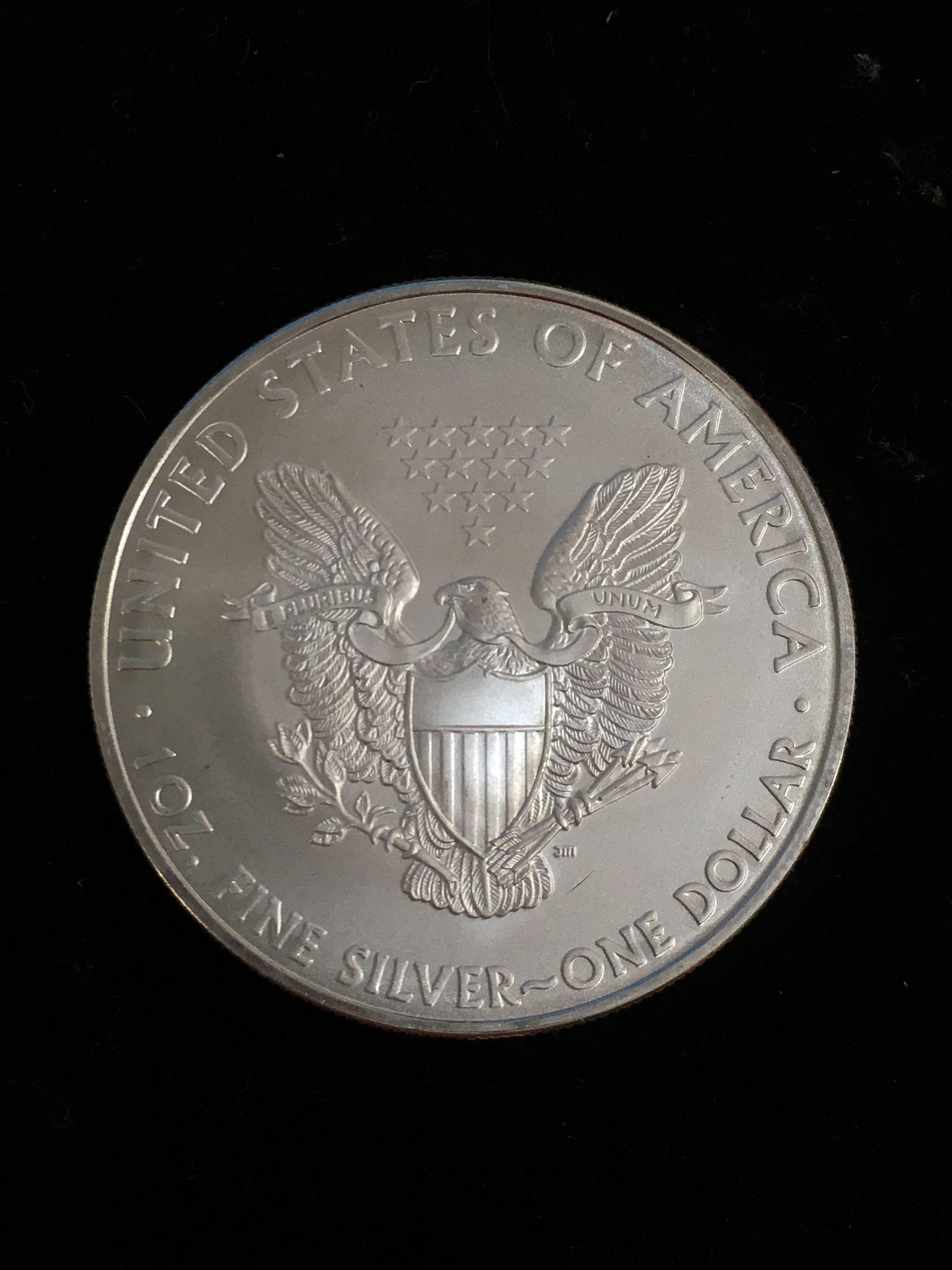1 Troy Ounce .999 Fine Silver 2009 United States American Silver Eagle Bullion Coin