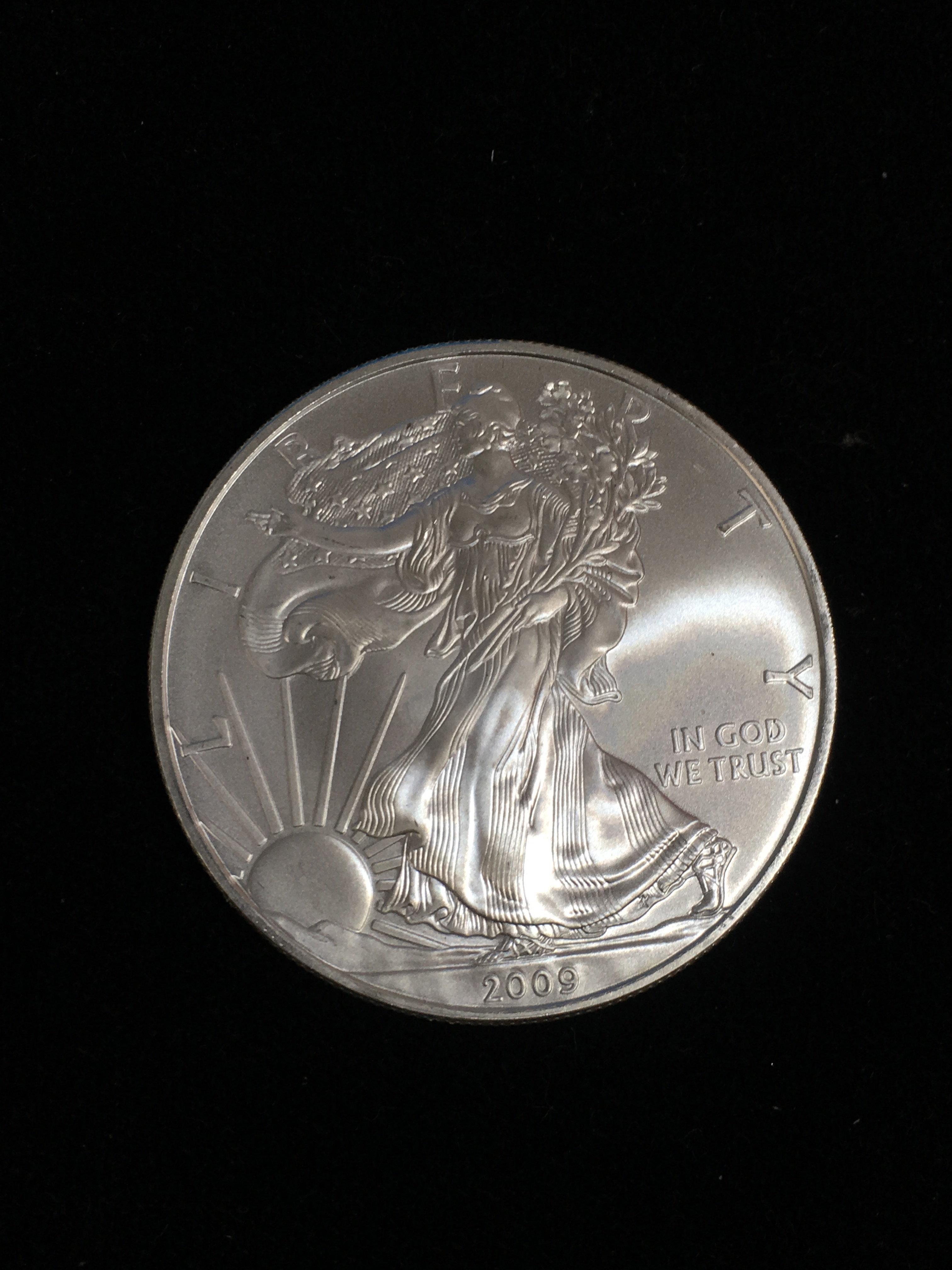 2009 United States American Eagle Silver Dollar 1 Ounce .999 Fine Silver Bullion Coin