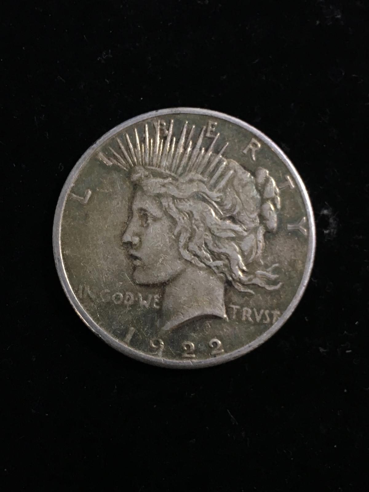 1922-S United States Peace Silver Dollar - 90% Silver Coin