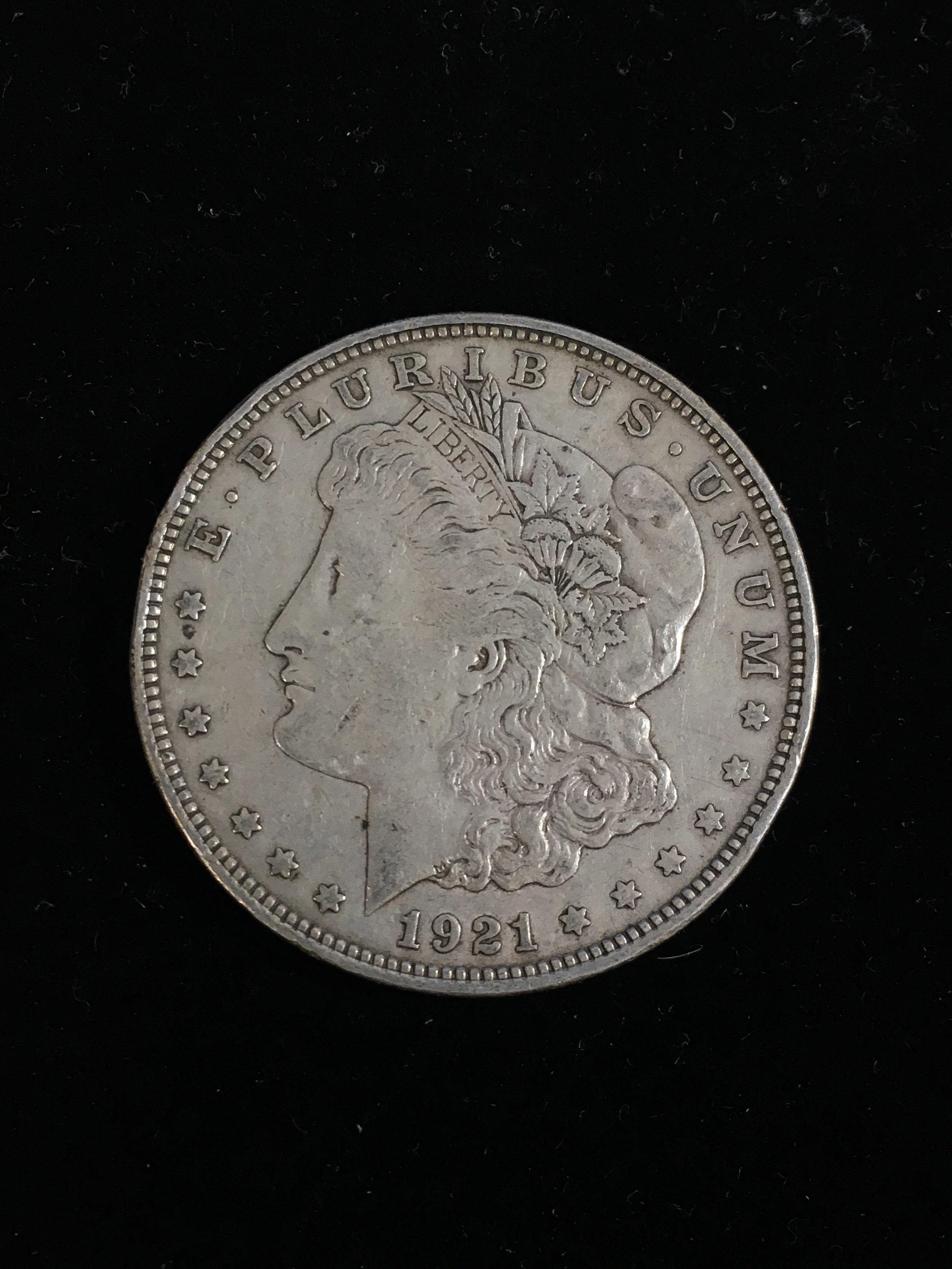 1921 United States Morgan Silver Dollar - 90% Silver Coin