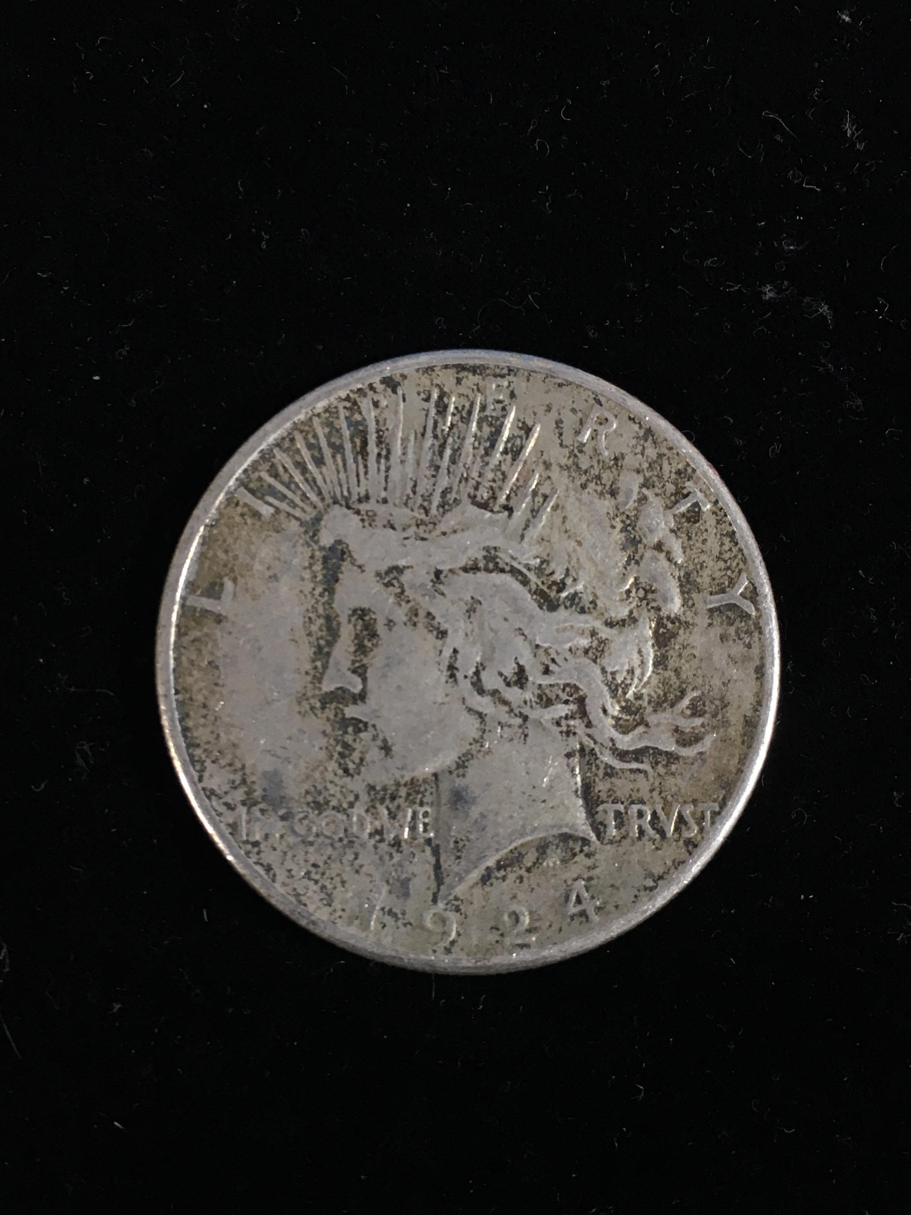 1924-S United States Silver Peace Dollar - 90% Silver Coin