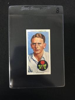 1938 John Player & Sons Cigarettes C. Washbrook Cricketer Antique Tobacco Card