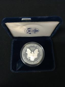 US Mint 2005 American Eagle One Ounce Silver Proof Coin W/ Box & COA