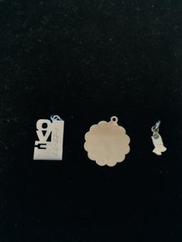3 Sterling Silver Charms