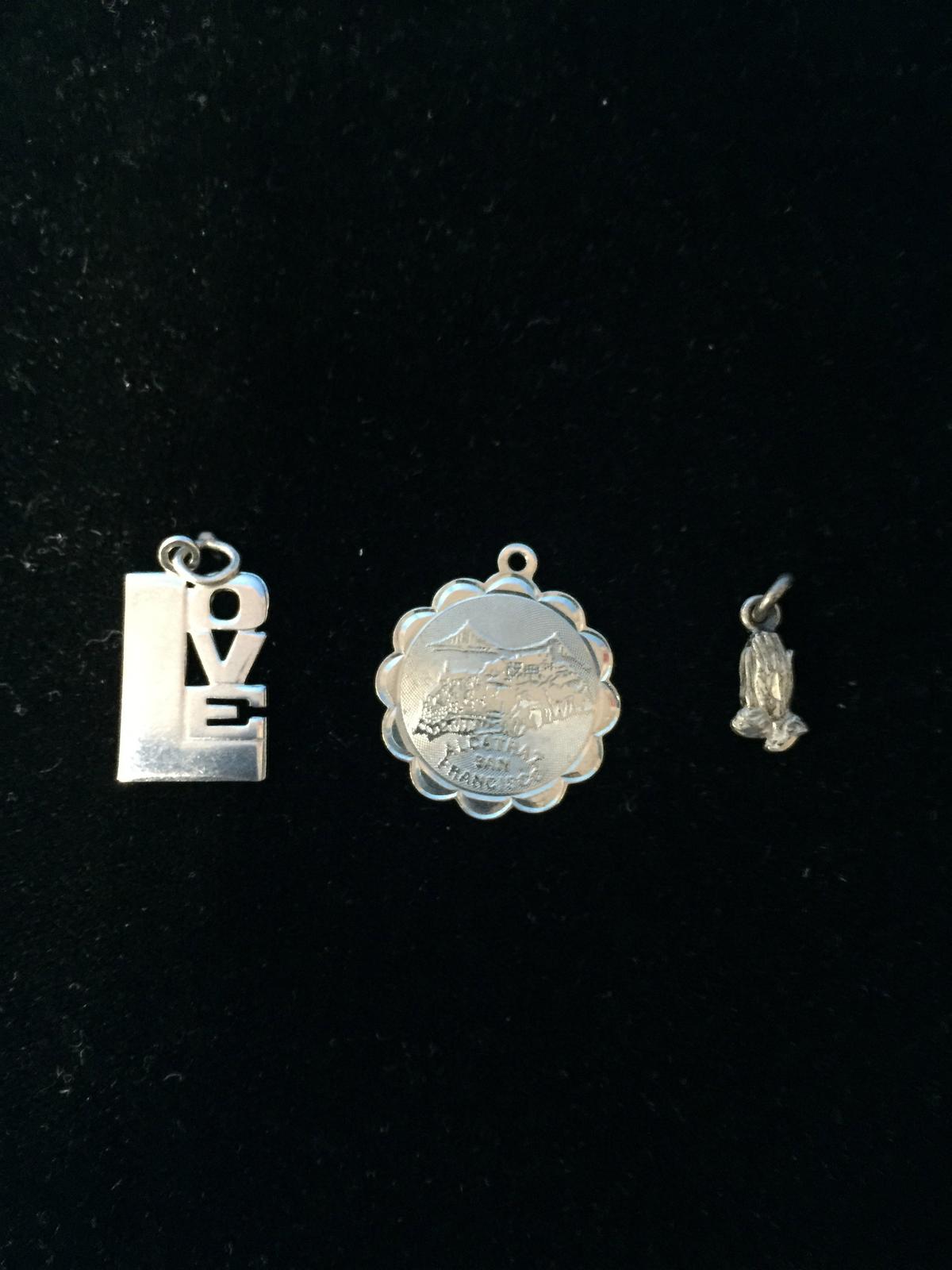 3 Sterling Silver Charms