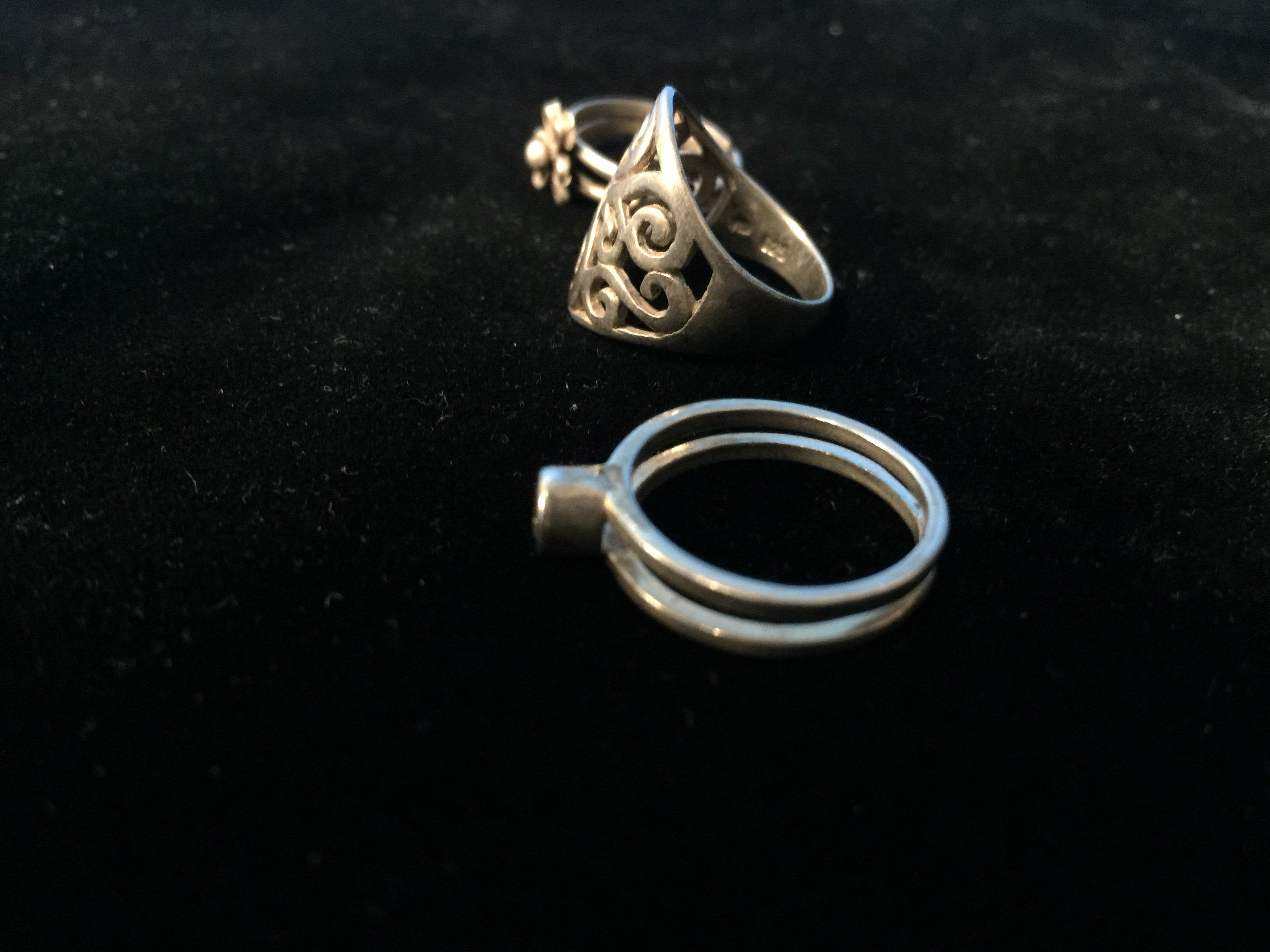 3 Sterling Silver Rings