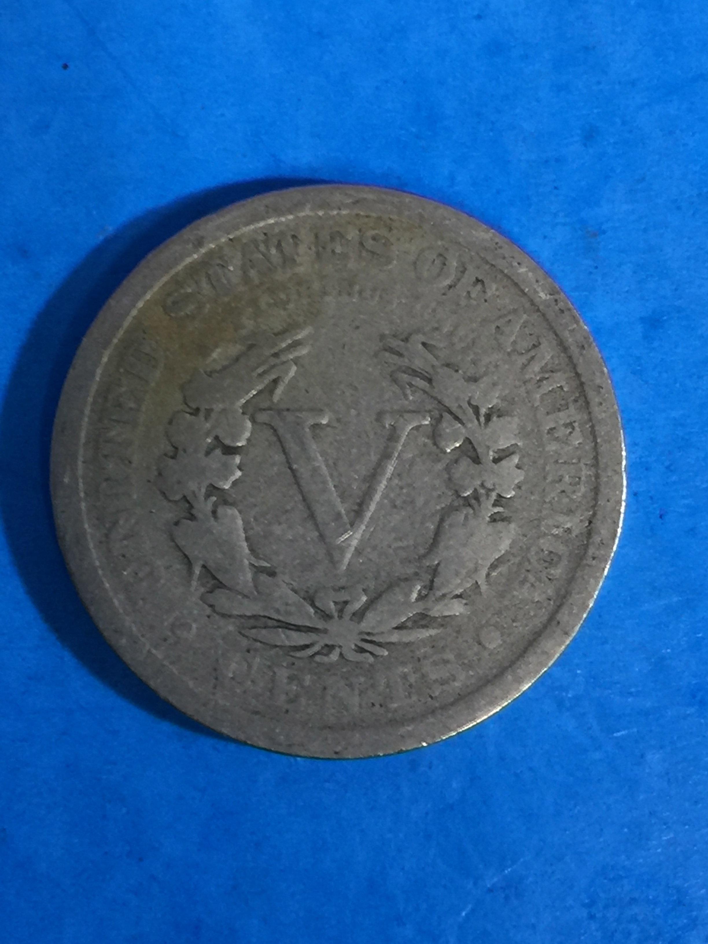 1910 United States Liberty V Nickel Coin