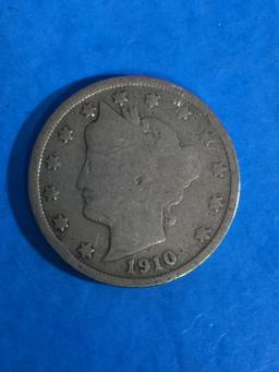 1910 United States Liberty V Nickel Coin
