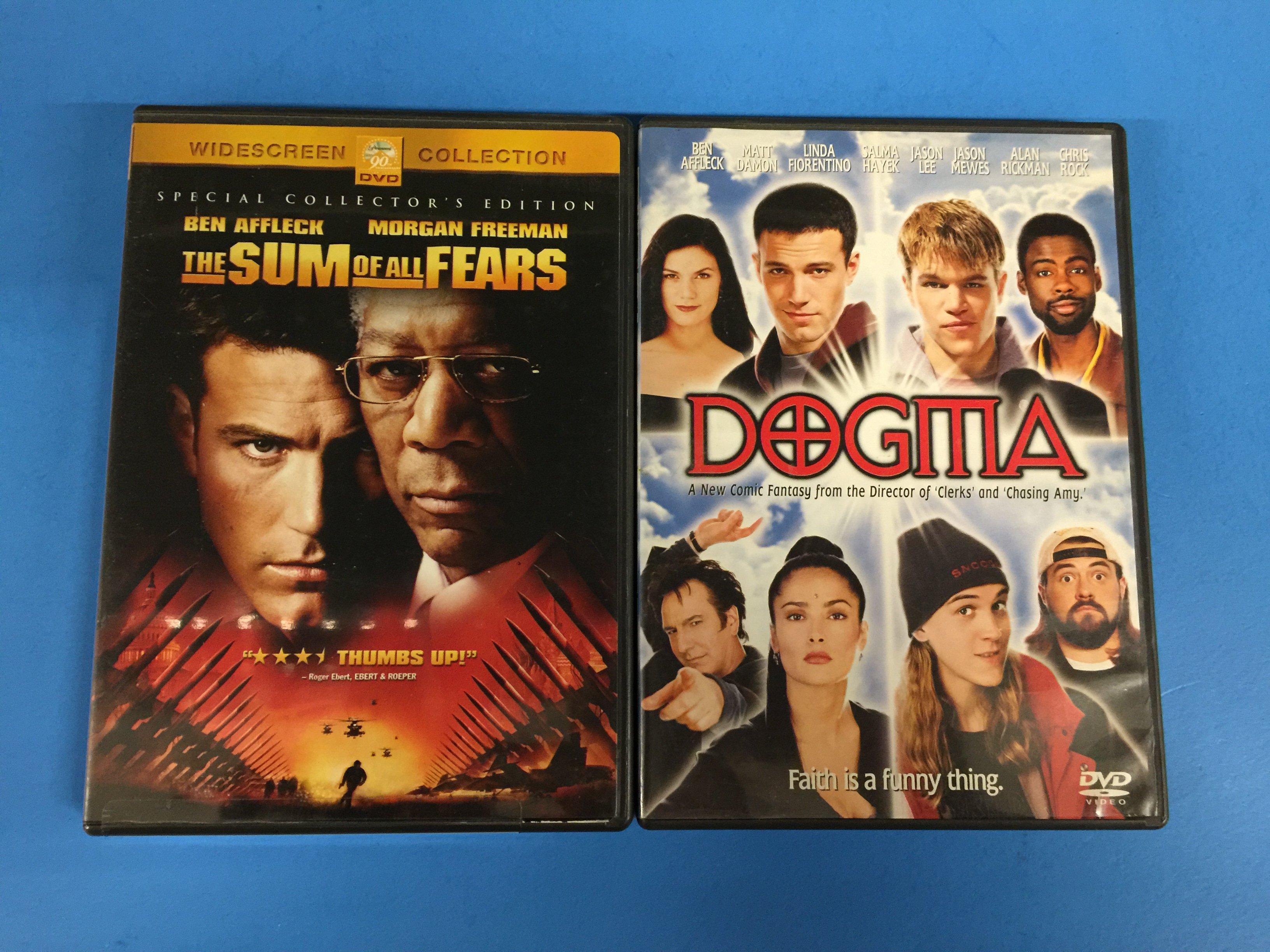 2 Movie Lot: BEN AFFLECK: The Sum of All Fears & Dogma DVD