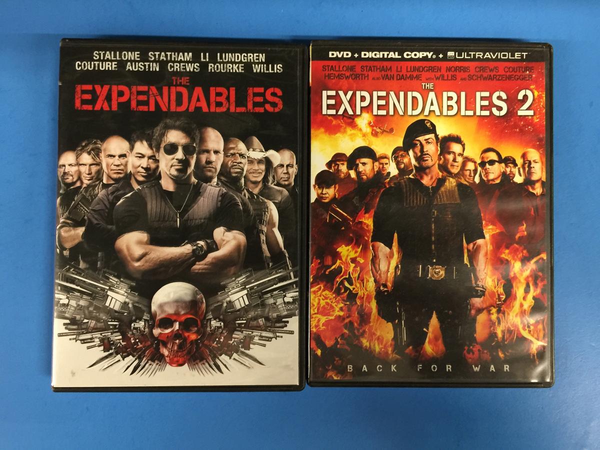 2 Movie Lot: SYLVESTER STALLONE: The Expendables & The Expendables 2 DVD