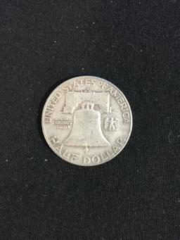 1953-D United States Franklin Silver Half Dollar - 90% Silver Coin