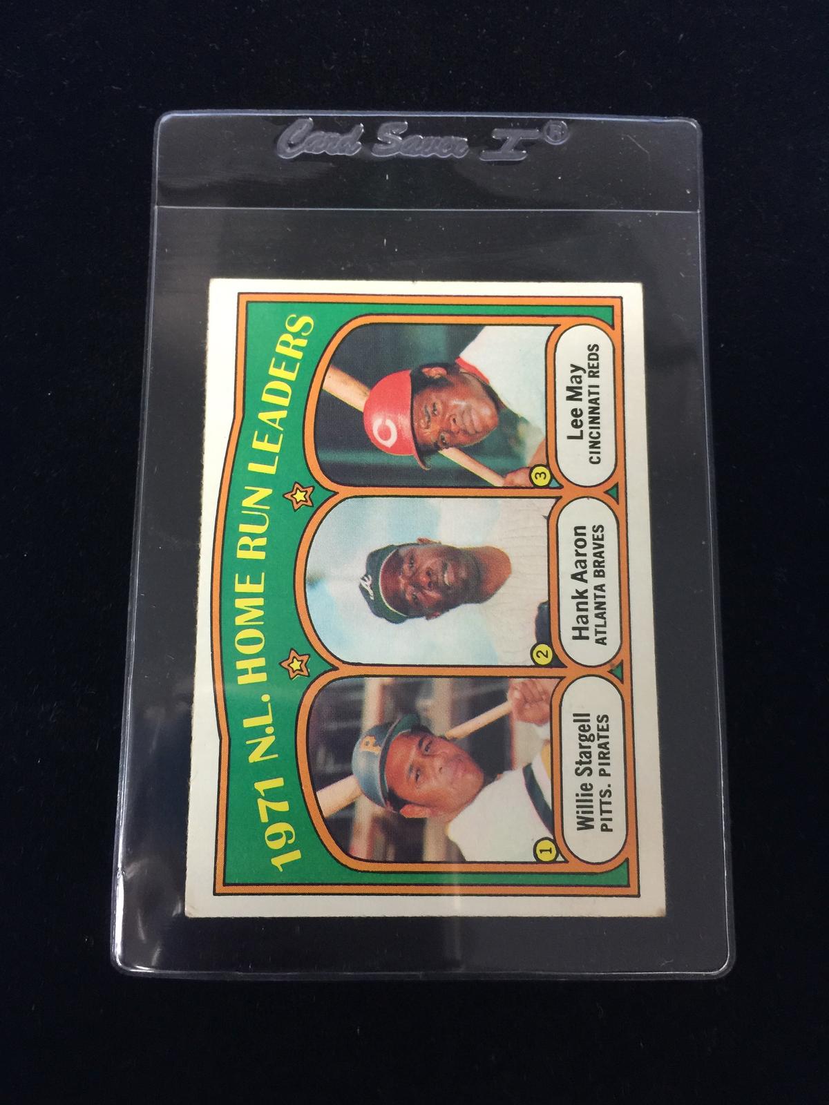 1972 Topps #89 NL Home Run Leaders - Hank Aaron Baseball Card