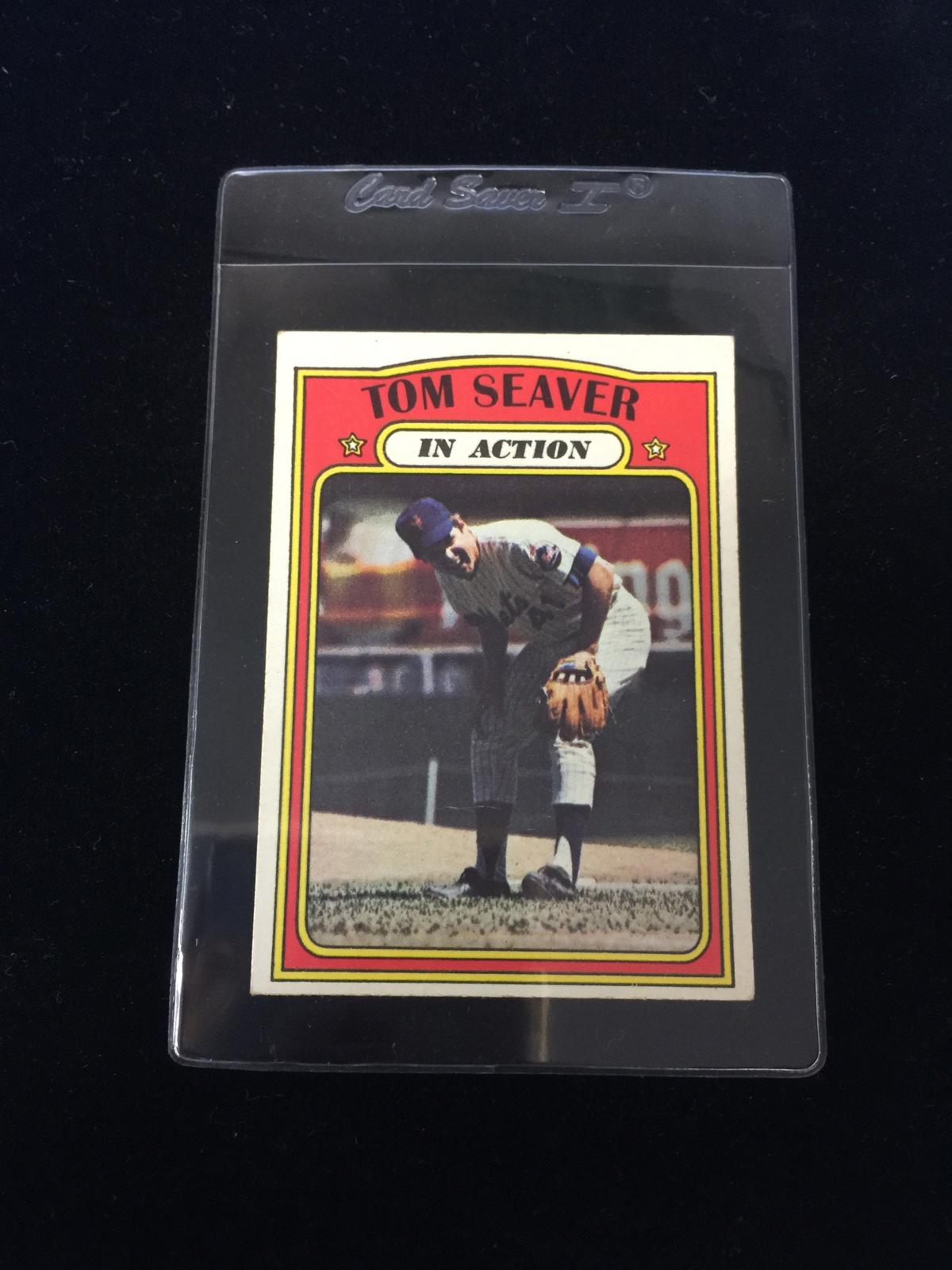 1972 Topps #446 Tom Seaver Mets In Action Baseball Card