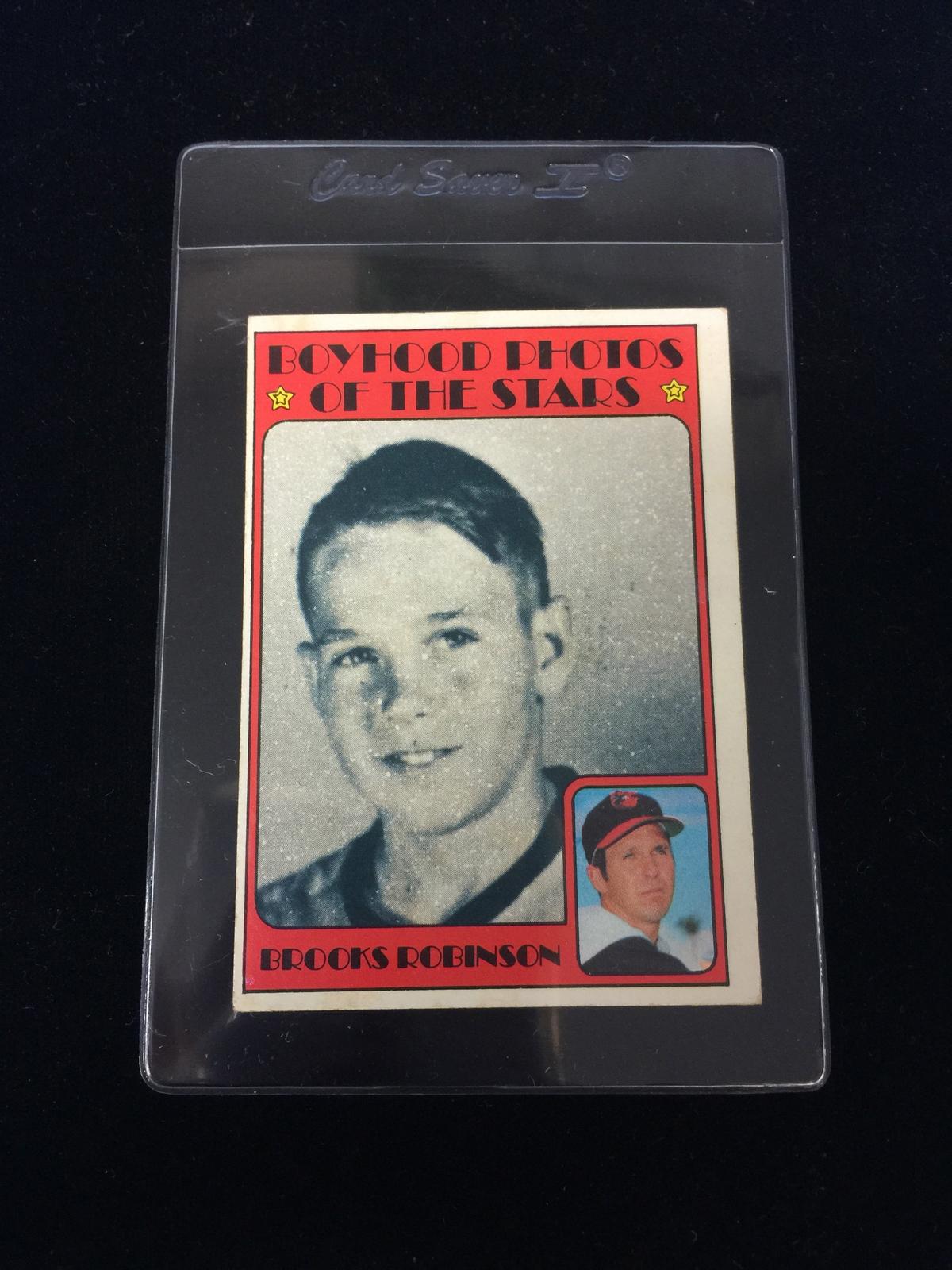 1972 Topps #498 Brooks Robinson Boyhood Photos Baseball Card