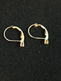 14K Yellow Gold & Diamond Earrings