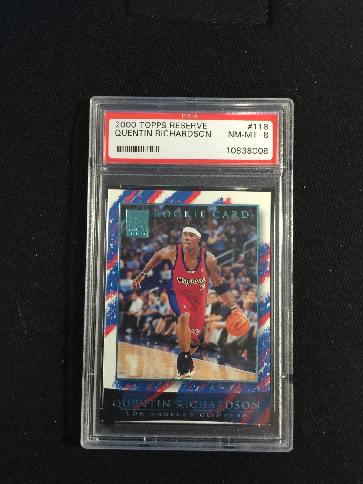 PSA Graded 2000 Topps Reserve Quentin Richardson Rookie Basketball Card