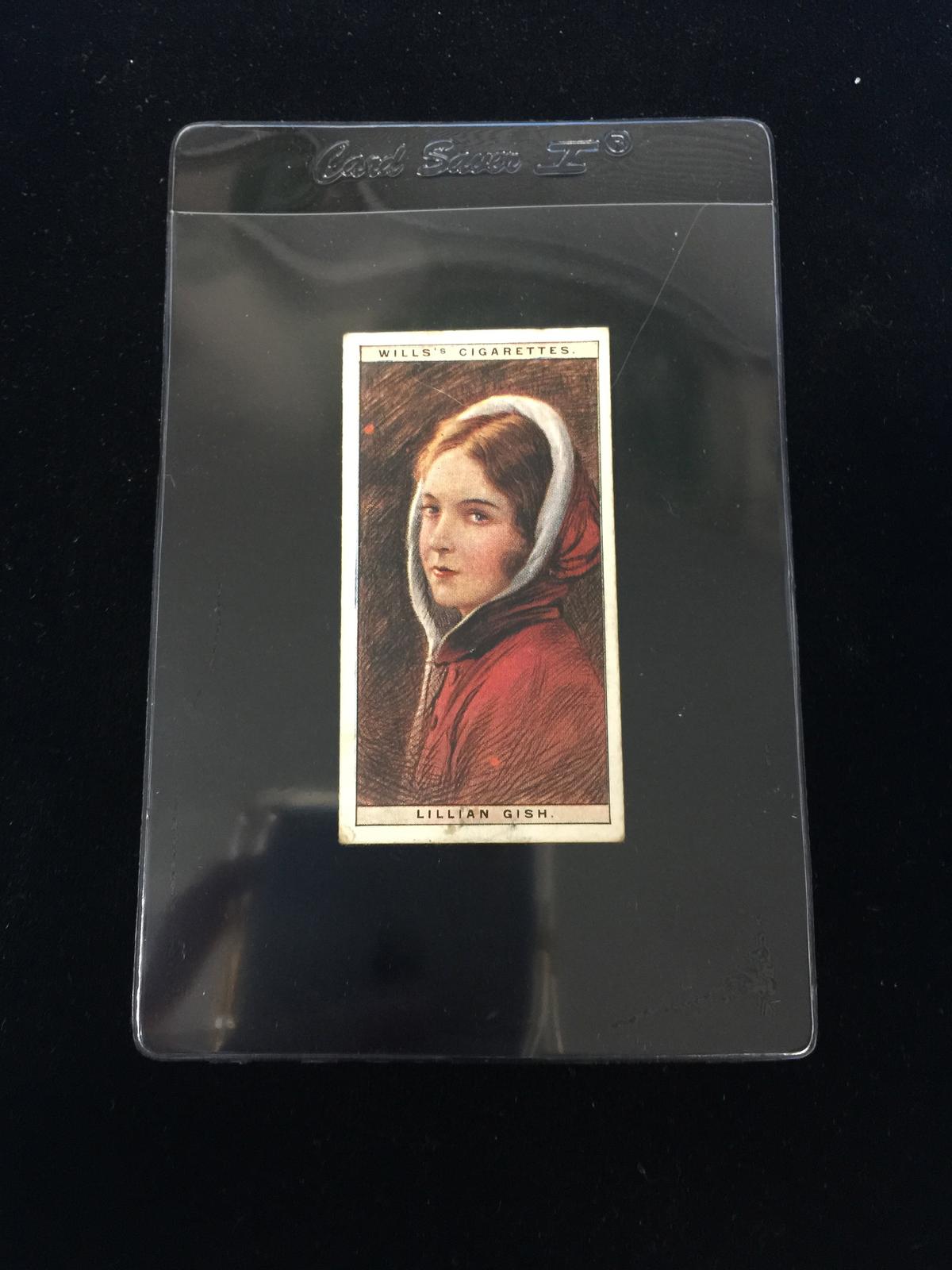 1928 Wills Cigarettes Cinema Stars Lilliam Gish Vintage Tobacco Card