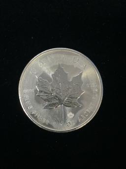 1 Troy Ounce .9999 Extra Fine Silver 2016 $5 Canadian Maple Leaf Bullion Coin